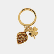 Anello in Metallo con pigna e quadrifoglio