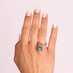 Anello in Metallo con campanella portafortuna verde - BYSIMON gioielli