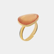 Anello in Metallo con pietra arancio
