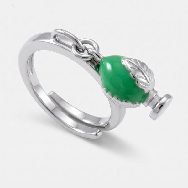 Anello pumo pugliese verde acqua | pumi pugliesi portafortuna | BYSIMON