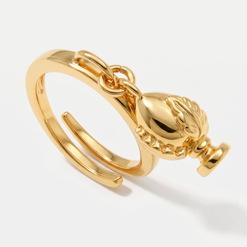 Anello pumo pugliese oro | pumi pugliesi portafortuna | BYSIMON