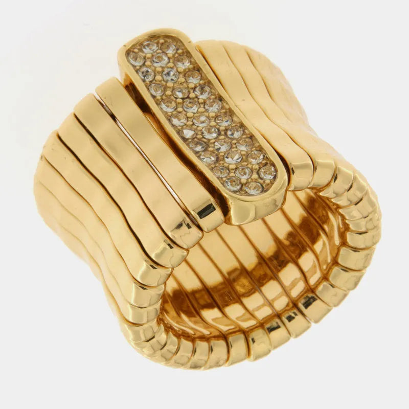 Anello in Metallo a fascia  con cristalli