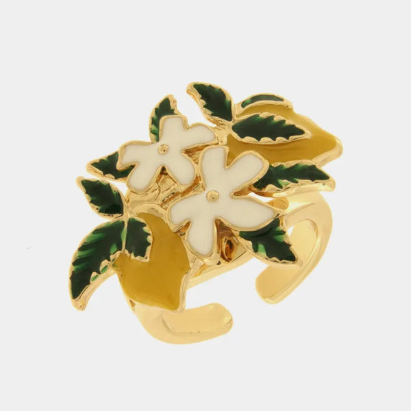 Anello in Metallo limoni e margherite - BYSIMON gioielli