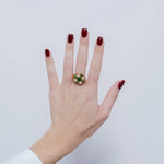 Anello in Metallo maiolica verde - BYSIMON gioielli