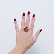 Anello in Metallo stelle marine rosse