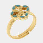 Anello in Metallo maiolica azzurra - BYSIMON gioielli