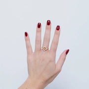 Anello in Metallo croce bianca