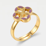 Anello in Metallo maiolica viola - BYSIMON gioielli