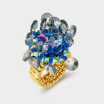 Anello in Metallo elastico donna paillettes blu grigio AMOVENEZIA - gioiello BySimon