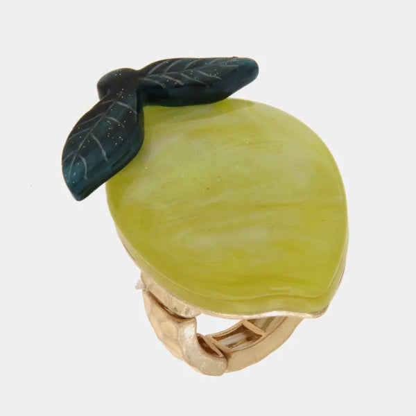 Anello in Metallo a forma di limone giallo - BYSIMON gioielli