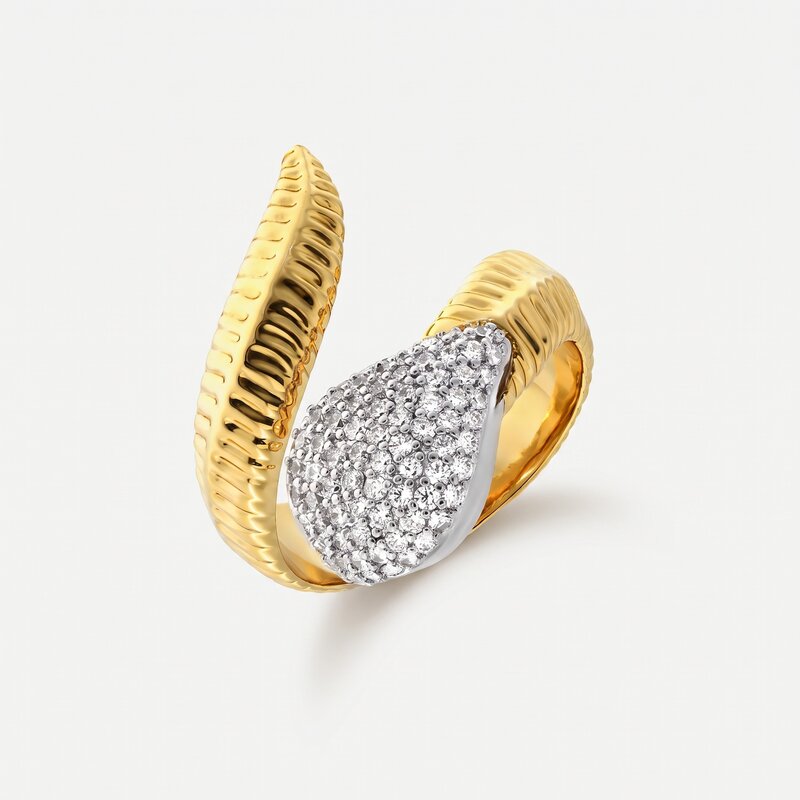 Anello in Metallo dorato pietra grigia ovale AMOVENEZIA - gioiello BySimon