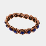 Bracciale in Metallo elastico, con cristalli zaffiro