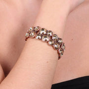 Bracciale in Metallo elastico con cristalli viola