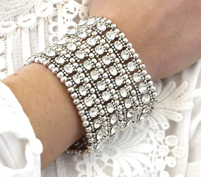 Bracciale in Metallo elastico, con crisatlli
