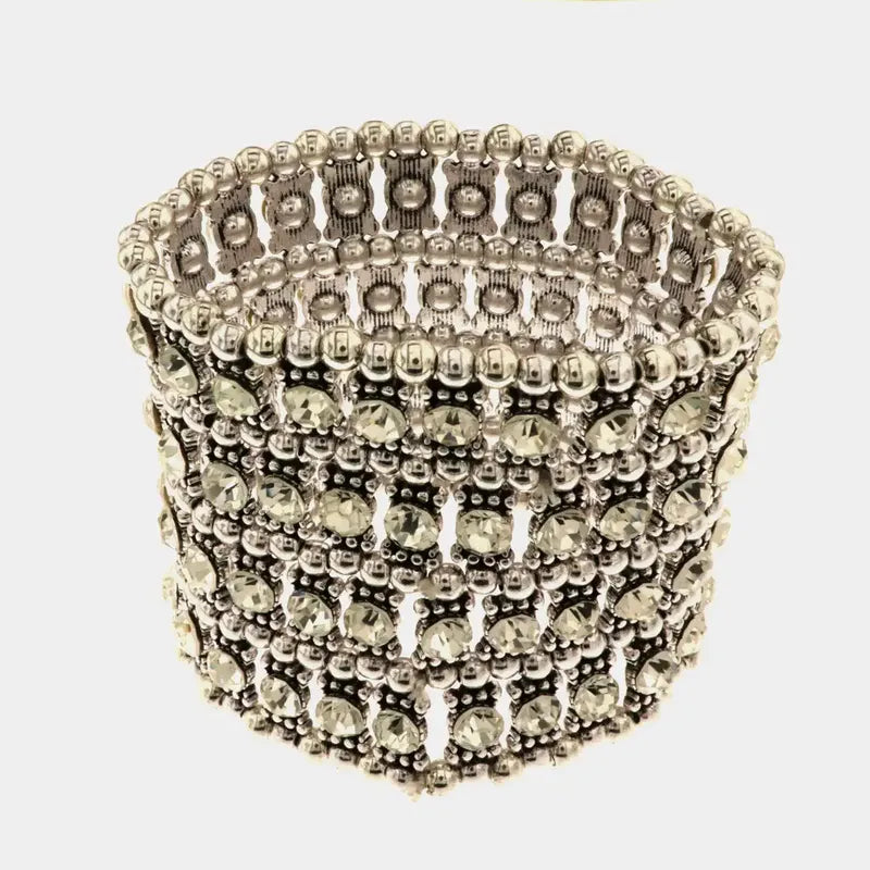 Bracciale in Metallo elastico, con crisatlli