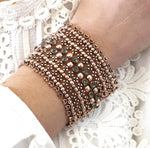 Bracciale in Metallo elastico con crisatlli verde