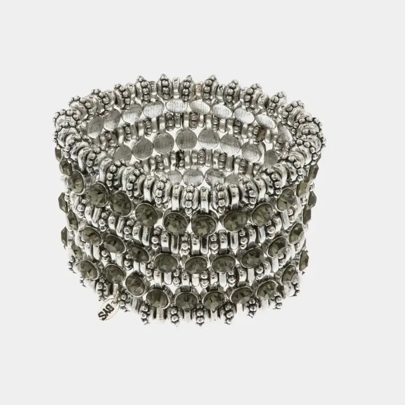 Bracciale in Metallo elastico con cristalli