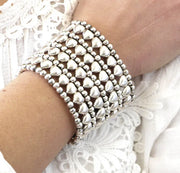 Bracciale in Metallo elastico con cuori