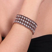 Bracciale in Metallo elastico, con cristalli