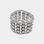 Bracciale in Metallo elastico, con cristalli
