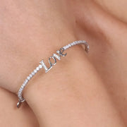 Bracciale in Metallo Silver con scritta  LOVE