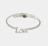 Bracciale in Metallo Silver con scritta  LOVE