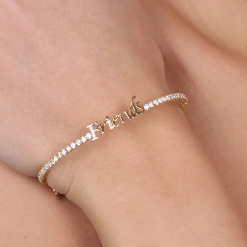 Bracciale in Metallo con scritta ? FRIENDS