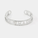 Bracciale in Metallo  con scritta  BE HAPPY