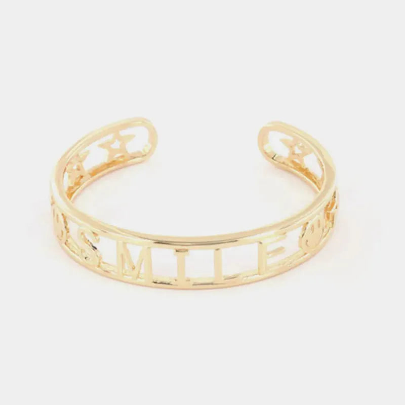 Bracciale in Metallo con scritta  SMILE