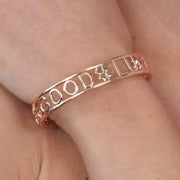 Bracciale in Metallo  con scritta GOOD  LUCK