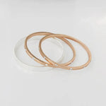 Bracciale in Metallo Set bracciali rigidi bicolore