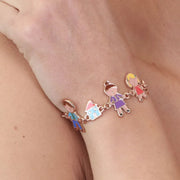 Bracciale in Metallo con ciondoli famiglia impreziositi da smalti colorati