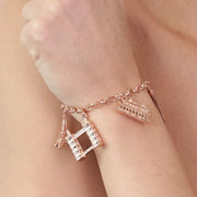 Bracciale in Metallo con monumenti europei pendenti