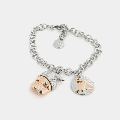 Bracciale con Pulcinella e Vesuvio | regali portafortuna scaramantici | BYSIMON