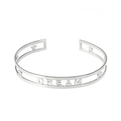 Bracciale in Metallo scritta dream e cristalli