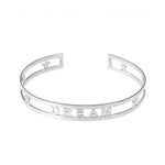 Bracciale in Metallo scrita dream e cristalli