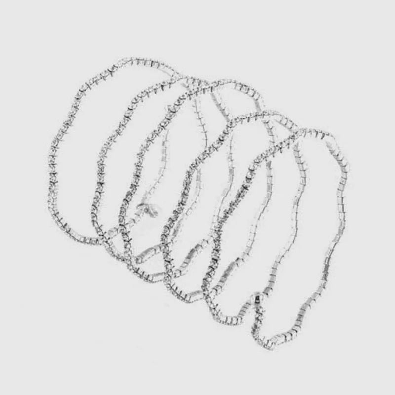 Bracciale in Metallo a spirale con cristalli