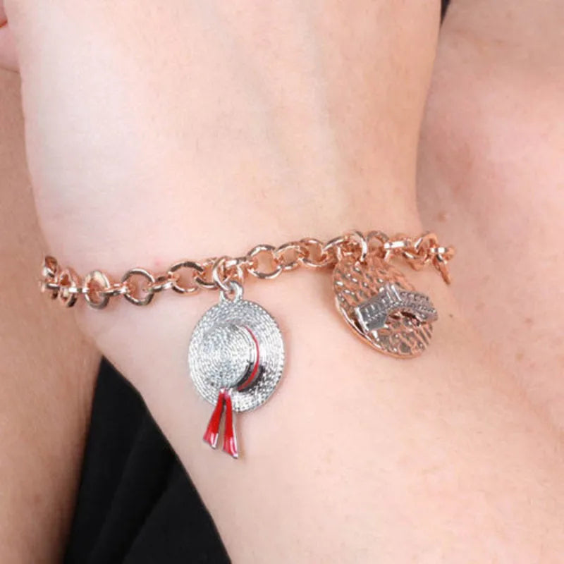 Bracciale in Metallo con cappello veneziano e ponte di rialto pendenti - BYSIMON gioielli