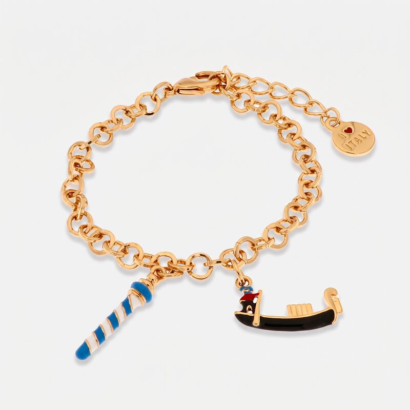 Bracciale in Metallo  con gondola veneziana - BYSIMON gioielli