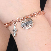 Bracciale in Metallo simboli Firenze pendenti