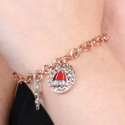 Bracciale in Metallo simboli Firenze pendenti