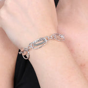 Bracciale in Metallo  con cerchi ovali ad incastro