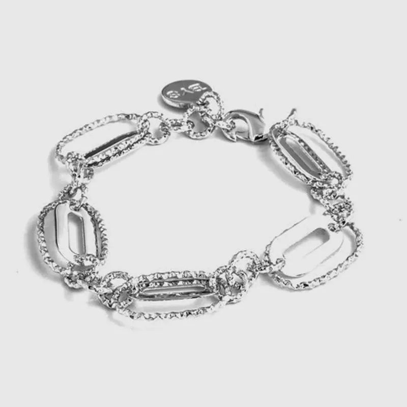 Bracciale in Metallo  con cerchi ovali ad incastro