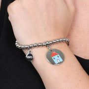 Bracciale in Metallo  con medaglia simbolo casa impreziosito da smalti colorati