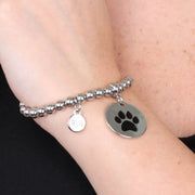 Bracciale in Metallo con medaglia simbolo zampetta impreziosito da smalti colorati
