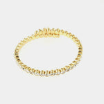 Bracciale in Metallo semirigido con cristalli bianchi - BYSIMON gioielli