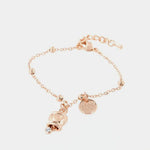 Bracciale in Metallo con campanella portafortuna pendente, impreziosita da punto luce - BYSIMON gioielli