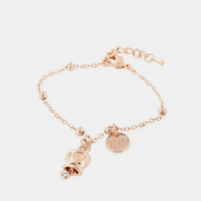 Bracciale in Metallo con campanella portafortuna pendente, impreziosita da punto luce - BYSIMON gioielli