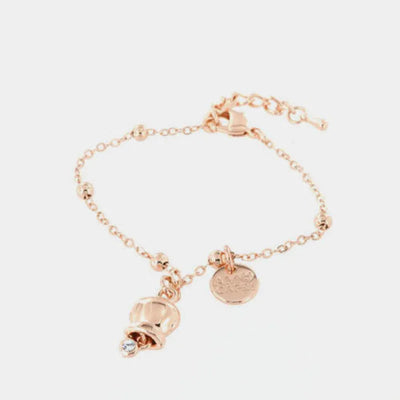 Bracciale in Metallo con campanella portafortuna pendente, impreziosita da punto luce - BYSIMON gioielli