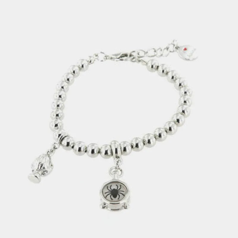 Bracciale in Metallo con tamburo e mini pumo pendente